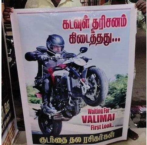 Thala fans go berserk over the BTS image from ‘Valimai’