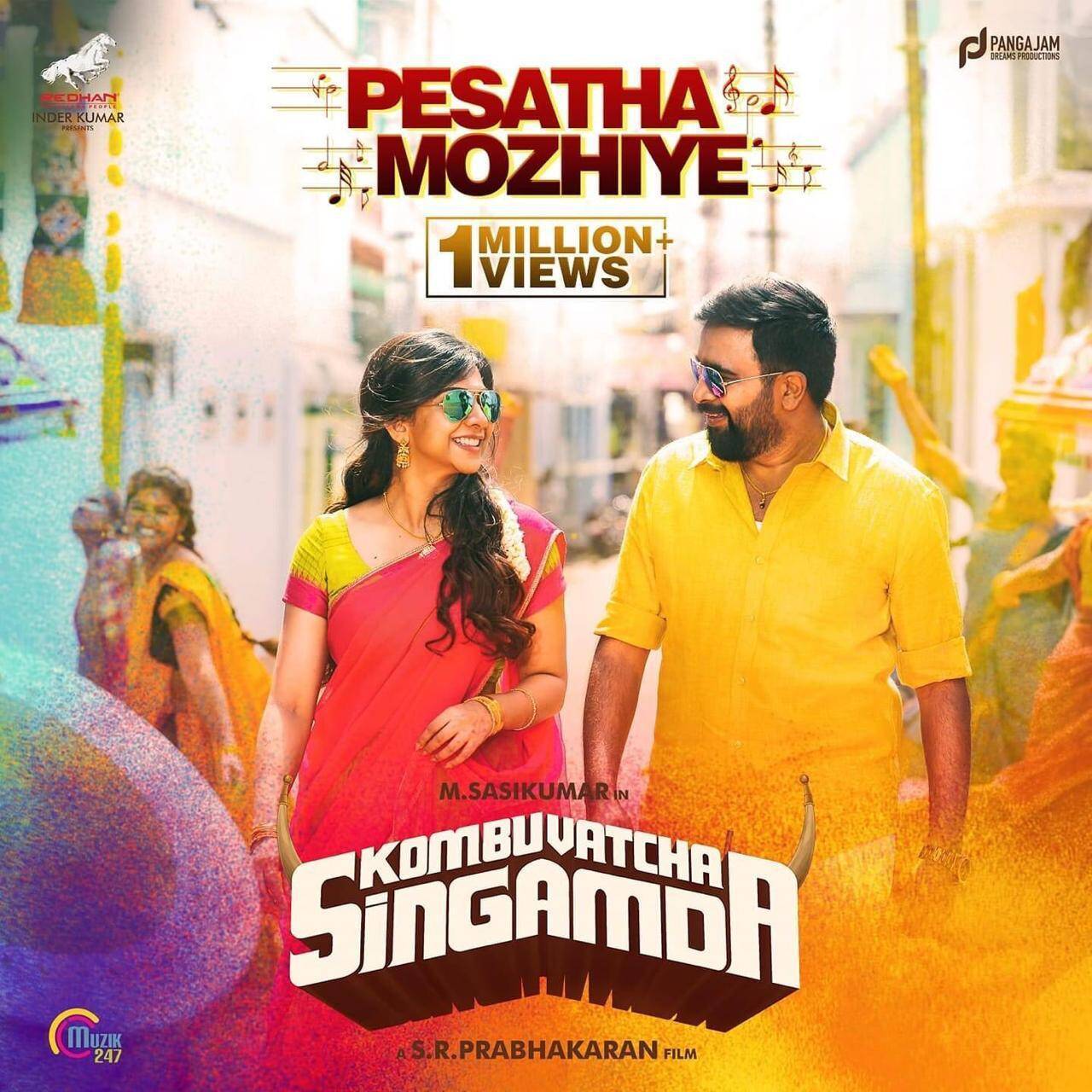 Sasikumar’s rural drama “Kombu Vacha Singamda” song strikes 1 million on YouTube!