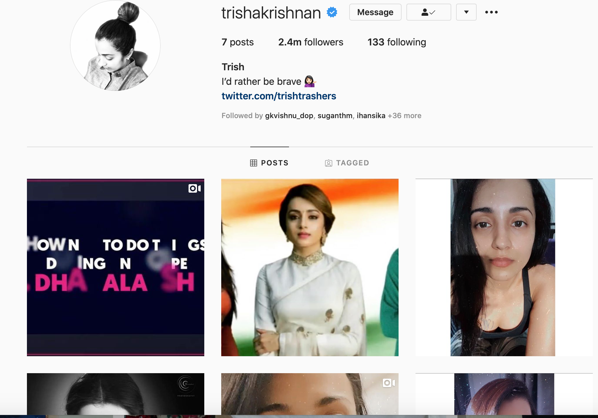 Why did Trisha delete her posts on Instagram?  