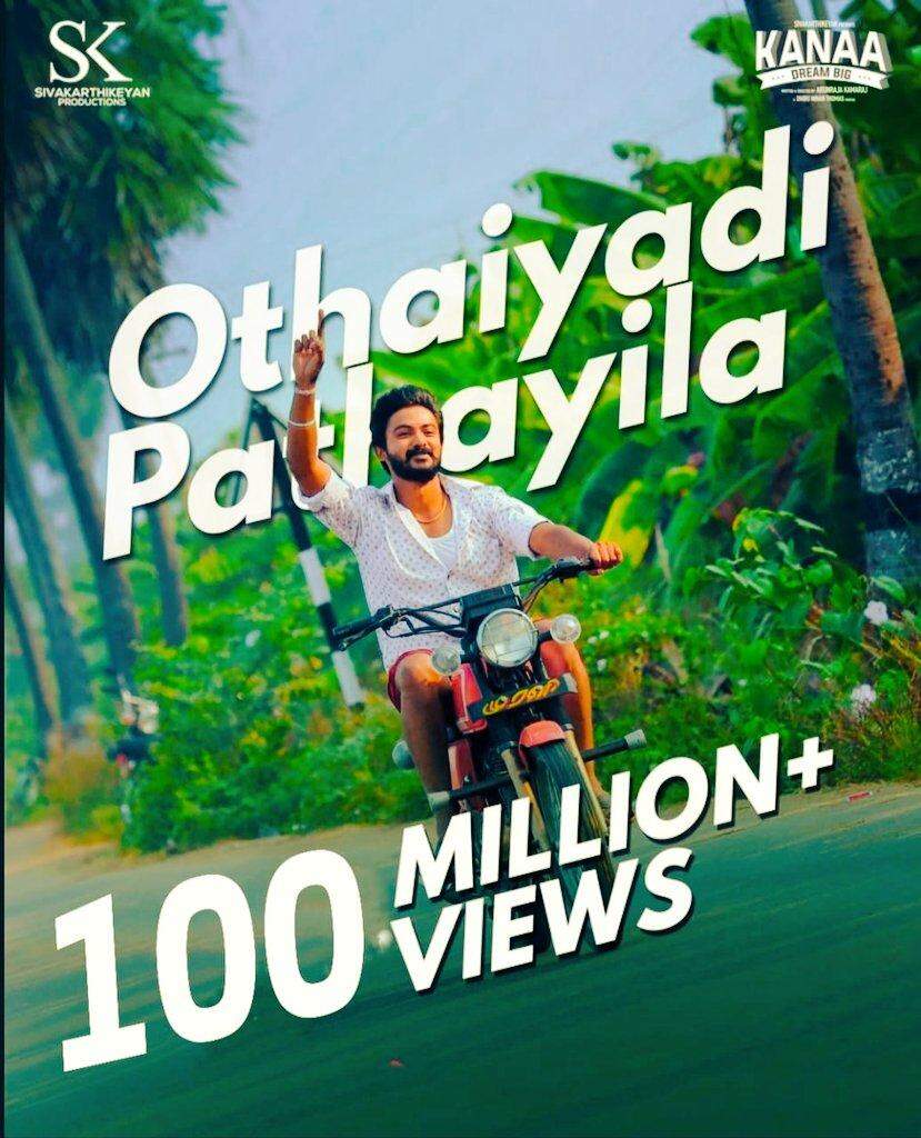 “Othayadi Paadhaiyila” song clocked over 100 M views in Youtube