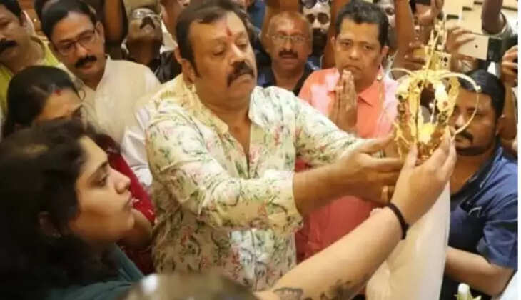 மலையாள நடிகர் சுரேஷ் கோபி வழங்கிய தங்க கிரீடத்தால் புதிய சர்ச்சை 